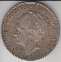 Hollandia 1937. 2 1/2G Ag "Wilhelmina" T:2,2- patina Netherlands 1937. 2 1/2 Gulden Ag "Wilhelmina I" C:XF,Vf patina