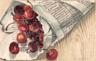 Cherries ' Serie Düten No. 1257' litho
