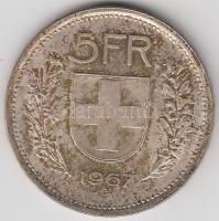 Svájc 1967B 5Fr Ag T:1- patina Switzerland 1967B 5 Francs Ag C:AU patina