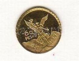 Mexikó 1947. 20P aranypénz mini utánzata T:BU