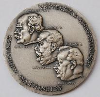 1930-as évek "Semmelweis-Hőgyes-Korányi" nagy fém plakett szign:Madarassy T:2