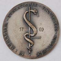 1930-as évek "Semmelweis-Hőgyes-Korányi" nagy fém plakett szign:Madarassy T:2