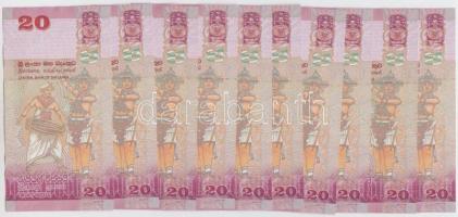 Srí Lanka 2010. 20R (10x) egymás utáni sorszámmal T:I Sri Lanka 2010. 20 Rupees (10x) sequential serials C:UNC