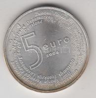 Hollandia 2004. 5E Ag "Beatrix" T:2 Netherlands 2004. 5 Euro Ag "Beatrix" C:XF Krause KM#252