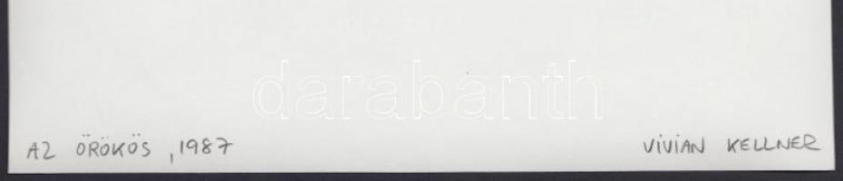 1987 Vivien Kellner: Az örökös, vintage fotó, feliratozva, 21x19 cm