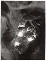 Cca 1960-1970 Ágoston István 2 db fotó barlangászokról, a Magyar Ifjúság archívumából, pecséttel jelezve, 17x23 cm és 23x12 cm