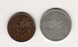 Palesztína 1939. 1F + 1927. 50F Ag T:2/3