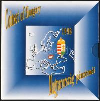 1993. 10f-200Ft 11klf darabos forgalmi sor dísztokban, benne 200Ft Ag "MNB" T:PP R!