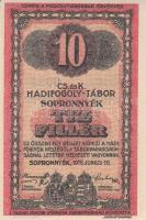 Sopronnyék/hadifogolytábor 1916. június 16. 2f + 10f + 20f "MS" + 1K + 2K + 10K + 20K mind...