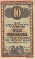 Sopronnyék/hadifogolytábor 1916. június 16. 2f + 10f + 20f "MS" + 1K + 2K + 10K + 20K mind...