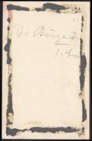 Cca 1935-1940 Dr. Csörgeő Tibor: Műtermi modellfotó, aláírva, felületén szárítás közbeni homokszem n...