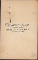 Cca 1950-1960 Tiszavölgyi József kaktuszos önarckép fotómontázsa, pecséttel jelezve, levlap méretben