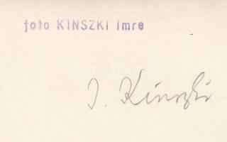 Cca 1930-1935 Kinszki Imre (1901-1945): Esett, vintage alkotás, szerzői pecséttel, aláírva, 17x13 cm