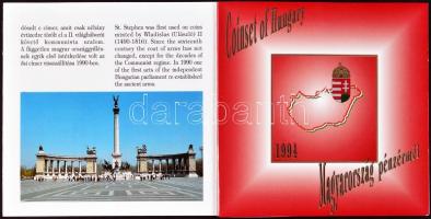 1994. 10f-200Ft 11klf darabos forgalmi sor dísztokban, benne 200Ft Ag "Deák" T:PP