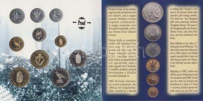 1996. 10f-100Ft "50 éves a forint" 10klf darabos forgalmi sor dísztokban T:PP