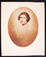 Cca 1920-1930 Angelo: Női portré, vintage kép aláírva,