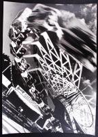 Cca 1970-1980 Balásy Pál: Körhinta, vintage fotóművészeti alkotás, 26x36 cm