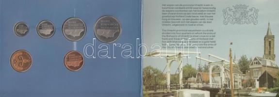 Hollandia 1987. 5c-2 1/2G 6xklf db + "Utrecht" emlékérem szettben T:FDC
Netherlands 1987. ...