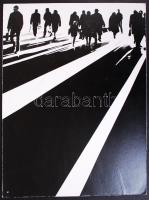 Cca 1970-1980 Ismeretlen szerző Árnyékok c. fotóművészeti alkotása, 40x30 cm, kartonra kasírozva, felületén kis hibákkal