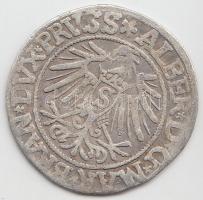 Poroszország / német fennhatóság 1537. 1Gr Ag Brandenburgi Albert (1.97g) T:2- Prussia / German reign 1537. 1 Groschen Ag Albert Duke of Prussia (1.97g) C:VF