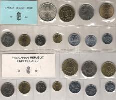 1996. 10f-200Ft(Ag) szett + 1996 10f-100Ft T:BU