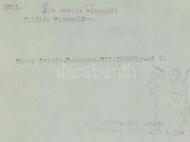Cca 1930-1940 Kerny István (1879-1963): Kilátás Visegrádra, vintage, vegyileg színezett fotó, hátold...