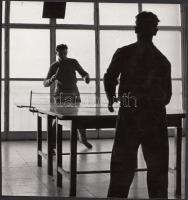 Cca 1970-1980 Nagy Lajos: Vonalak, vintage fotó, feliratozva, 18x17 cm