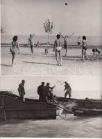 Cca 1950-1970 Balatoni fotótétel, 5db kfl méretű fénykép 13x18 és 18x24 cm-es között