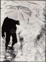 Cca 1970-1980 Balla András: Szenvedély, vintage fotóművészeti alkotás, aláírva, 24x18 cm