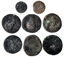 8db klf római As és Follis Br pénzek T:3-,4