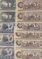 1962-89. 10Ft + 20Ft + 50Ft 11db klf Forint bankjegy T:vegyes