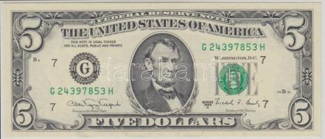 Amerikai Egyesült Államok 1988. 5$ "G" T:I USA 1988. 5 Dollar "G" C:Unc Krause 481