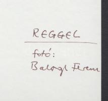 Cca 1970-1980 Balogh Ferenc: Reggel; vintage fotóművészeti alkotás, a szerző aláírásával, 23x10 cm