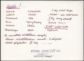 Cca 1960-1970 Péter János: Goól!... ; vintage fotóművészeti alkotás, a szerző pecsétjével;feliratozv...