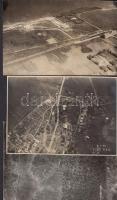 Cca 1914-1918 Katonai, légi, felderítő képek, 3 db 12x16 cm