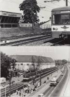 Cca 1980-1990 Fotótétel a szentendrei HÉV vonalról, 26 db 13x18 cm-es fotó (szerelvények, állomások, műszaki berendezések)