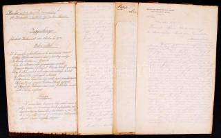 cca 1880 A Marosludas-beszterce helyi érdekű vasút szerződései, megállapodásai, összesen kb 60 oldalnyi irat