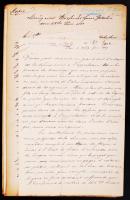 cca 1880 A Marosludas-beszterce helyi érdekű vasút szerződései, megállapodásai, összesen kb 60 oldal...