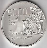 2007. 5000Ft Ag "Árpád-házi Szent Erzsébet" T:BU Csak 4000db! Adamo EM213