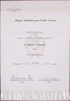 1973 Budapest, A Magyar Népköztársaság Elnöki Tanácsa által Gyurián Lajosnak adományozott oklevél Losonczi Pál (az Elnöki Tanács elnöke)aláírásával.