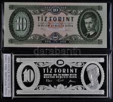 1975. 10Ft bankjegyveret Ag (217,7g/7 uncia/0.999/154x70mm) T:PP + 1975. 10Ft T:I Csak 500 db!