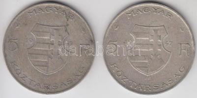 1947. 5Ft Ag "Kossuth" (2x) T:3 Adamo F8.1