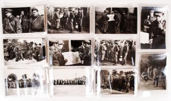 cca 1960 Munkásőr hadgyakorlat, 11 db, 8x14 cm.