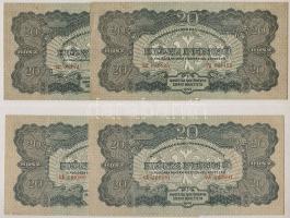 1944. 20P "V.H." 5x2db egymásutáni sorszámokkal T:I,I-