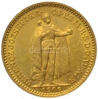 1906. 20K Au "Ferenc József" Körmöcbánya (6.78g/0.900) T:2 Hungary 1906. 20 Korona Au "Franz Joseph" Kremnitz (6.78g/0.900) C:XF Huszár: 2198., Adamo K9
