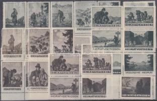 39 db Háborús menekültek német levélzáró összefüggésekben is, néhányon betapadásnyom