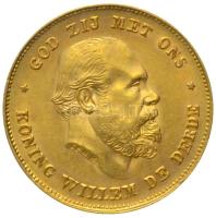 Hollandia 1875. 10G Au "III. Vilmos" (6.72g/0.900) T:2 Netherlands 1875. 10 Gulden Au "William III" (6.72g/0.900) C:XF