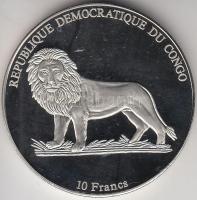 Kongó 2002. 10Fr "Benz Patent-Motorwagen - 1886" T:PP Congo 2002. 10 Francs CuNi "Benz Patent-Motorwagen - 1886" C:PP