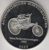 Kongó 2002. 10Fr "Benz Patent-Motorwagen - 1886" T:PP
Congo 2002. 10 Francs CuNi "Ben...
