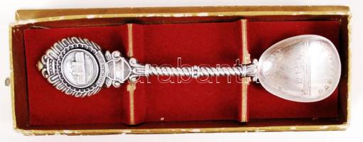 Budapest díszkanál, tokban, h:12 cm